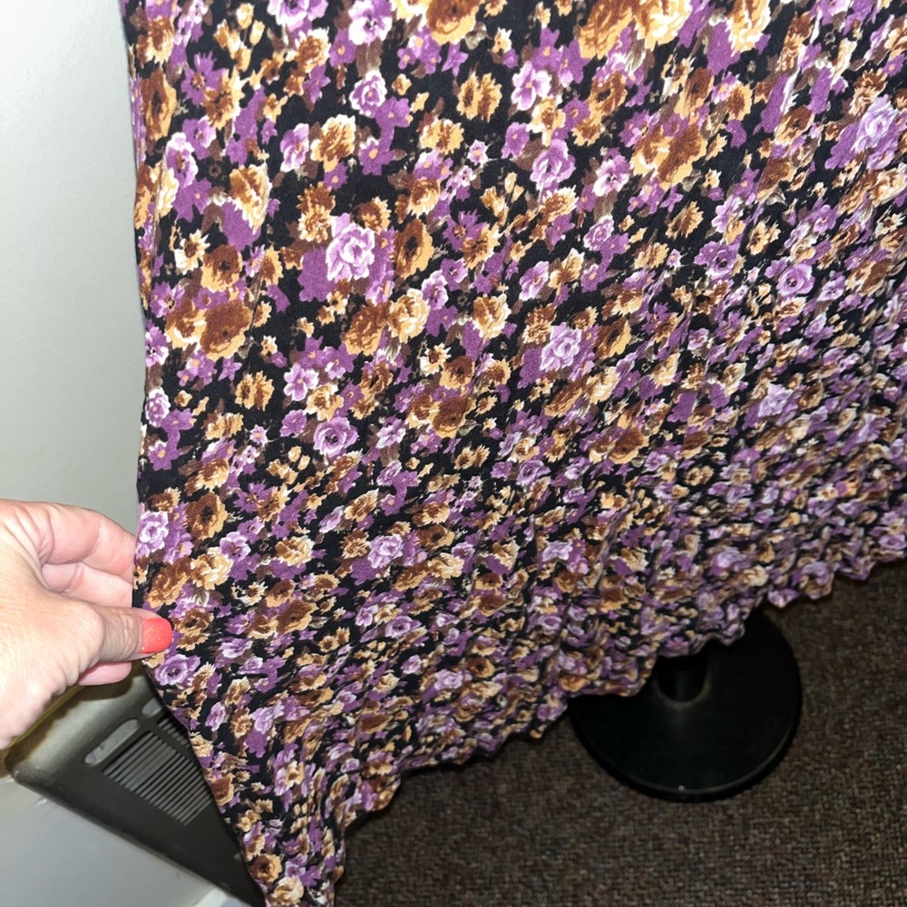 Vintage All That Jazz ankle Dress Women Black Floral Sleeveless Scoop Ne… - Picture 4 of 9